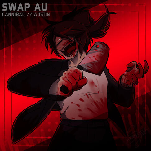 A drawing based on a series called Wii Deleted You, an alternate universe where roles are swapped