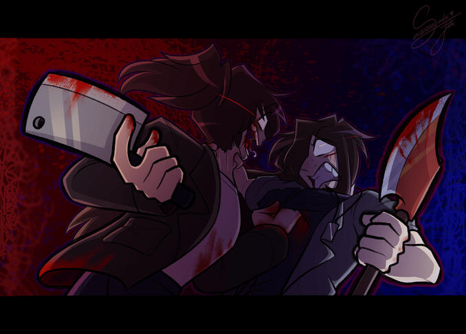 A fight between the previously featured universe, and the original killer