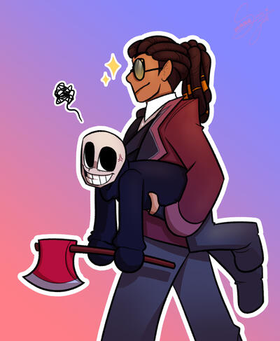 A funny piece I did of Eteled and his voice actor IAmCorn