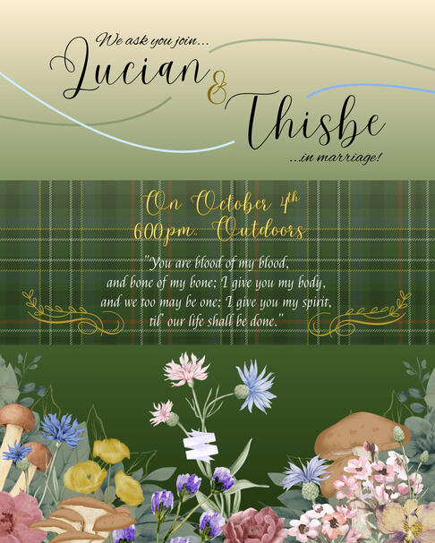 Mock Wedding Invite for a friend of mine (interviewed for the assignment)