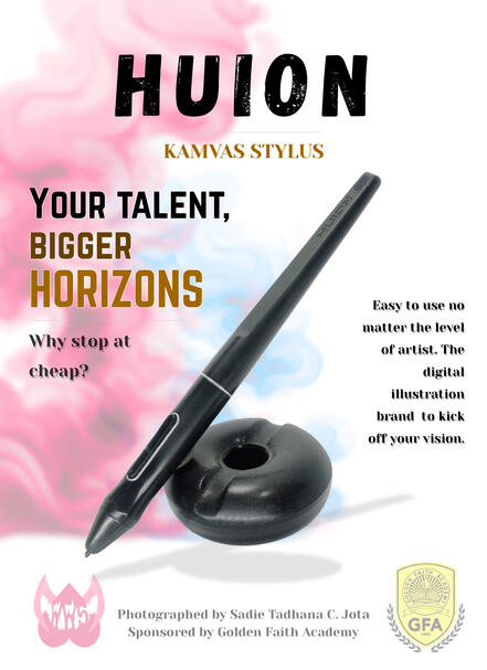 Mock Magazine add for a Huion product