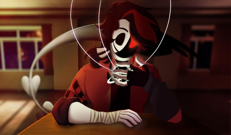 A commission from an old friend featuring his persona in a classroom setting (US $30)