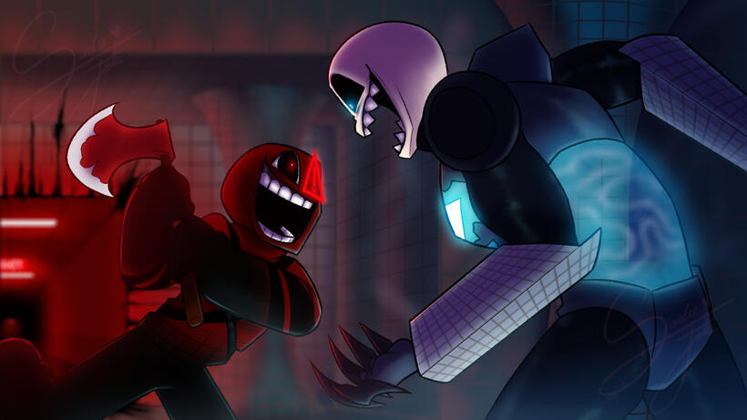 My most recent commission this year of yet another friend&#39;s universe for Wii Deleted You x The Backrooms (US $100)